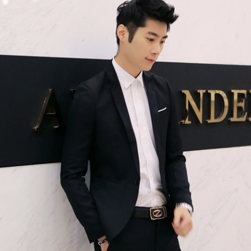 New business men's Korean version of self-cultivation groom officialdom formal dress Korean casual small suit suit for men