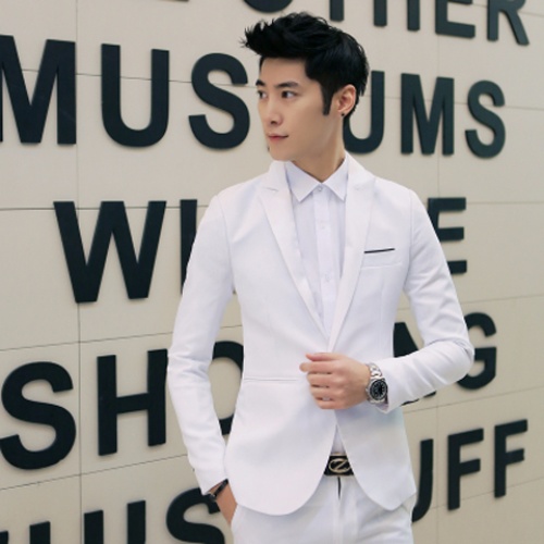 New business men's Korean version of self-cultivation groom officialdom formal dress Korean casual small suit suit for men