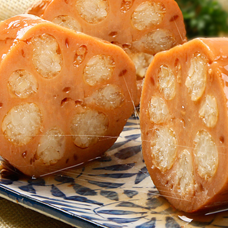 舌尖2桂花蜜汁糯米藕3斤糖藕莲藕段扬州特产真空熟食甜2-3袋即食