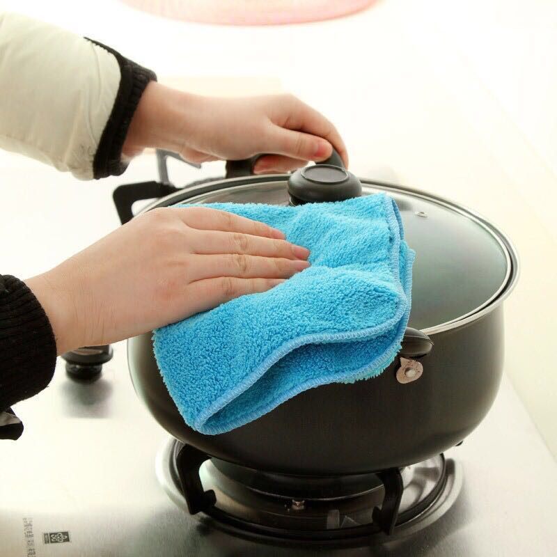 【吸水不掉毛不沾油】抹布厨房洗碗布百洁布挂式擦手巾清洁巾家用方巾