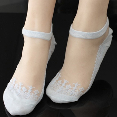 【多款8双装】春夏卡通水晶丝短袜猫咪透明隐形玻璃袜超薄女船袜